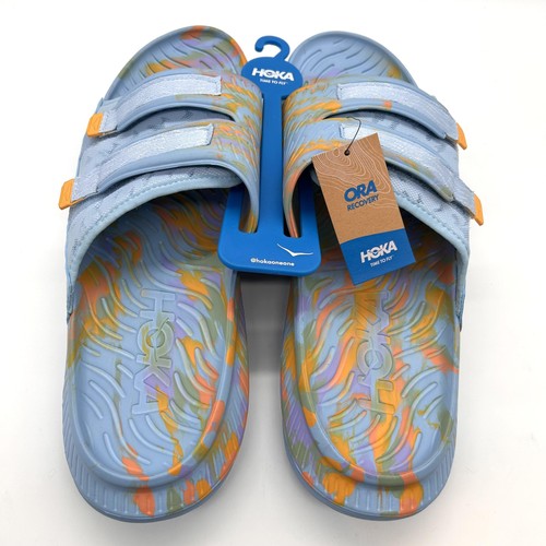 Hoka Ora Luxe Slide Sandals Mens Size 14 Summer Song Yellow Recovery 1134150 - Picture 7 of 9