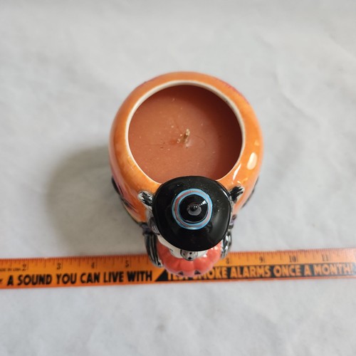 Fitz & Floyd Gatito Brujas Halloween Gato Candelabro Calabaza Arañas Sin Quemar - Imagen 4 de 11