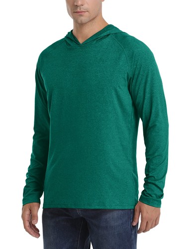 UPF50+ Men's Long Sleeve Sun Shirts Hoodie Outdoor Fishing Skin Protection Tops - Picture 82 of 96
