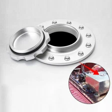 Billet Aluminum Fuel Cell Replacement Flush Bung 12 Bolt Surge Tank Cap Silver