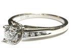GIA D I1 14k white gold .86ct round diamond engagement ring 3.6g estate vintage  — photo 3