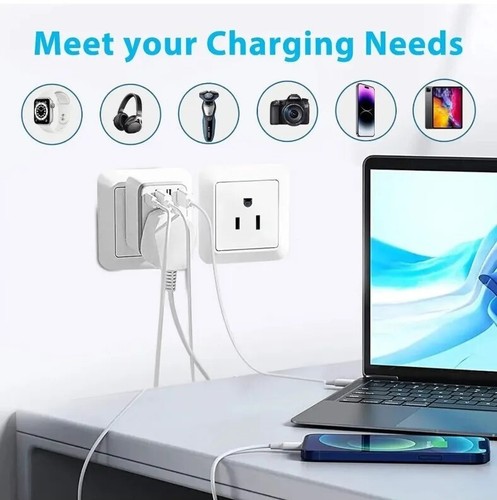 5 In 1 USA Travel Plug Adapter UK to US Plug Adaptor with 3 USB &1 USB - Picture 6 of 7