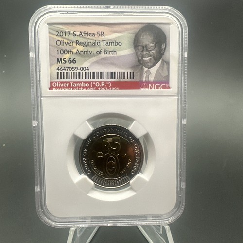 2017 South Africa 5 Rand - Oliver Reginald Tambo - MS 66 NGC - Picture 1 of 4