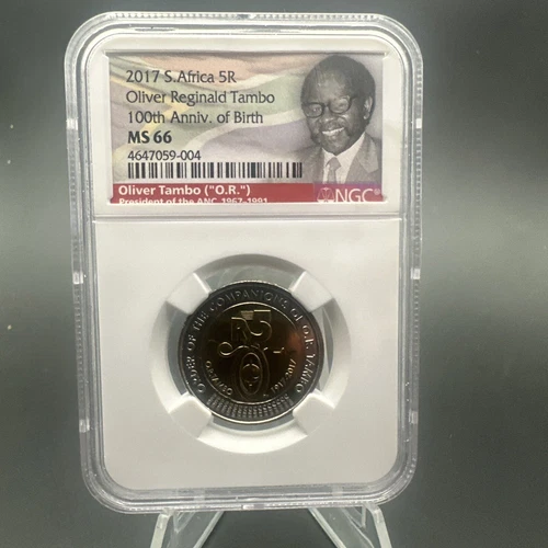 2017 South Africa 5 Rand - Oliver Reginald Tambo - MS 66 NGC