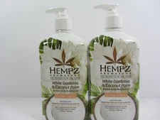 2 PACK HEMPZ WHITE GARDENIA & COCONUT PALM BODY LIMITED EDITION MOISTURIZER
