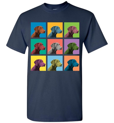 German Shorthaired Pointer Pop-Blocks T-Shirt - Men Women Youth Tank Long Tee - 第 3/8 張圖片