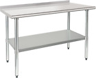 Hardura Stainless Steel Table Prep & Work Table 24 X 48 Inches Nsf Heavy Duty Co