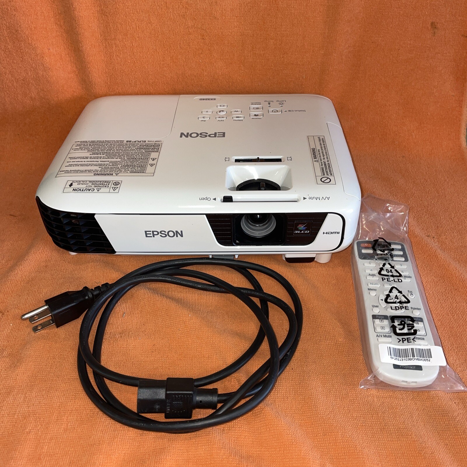 Epson VS240 LCD Projector (Model H719A) working As Pulled From Service