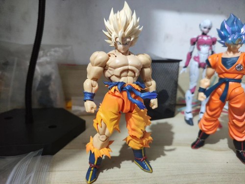 Custom Shf 1/12 SSJ2 Cabeza Goku Amarillo Claro (Sin Figura) Son Goku Head Kit - Imagen 3 de 14