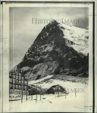 1966 Press Photo Mt. Eiger near Kleine Scheidegg, Switzerland. - nox60943