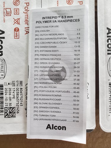 6 ct. Alcon Intrepid 8065752145 0,3 mm polímero E/S coaxial cónico en ángulo - Imagen 8 de 8