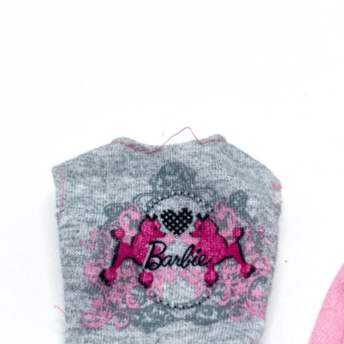 Camicia rosa grigia pantaloni top si adattano alla bambola Barbie fashionista standard (leggi) - Foto 3 di 7