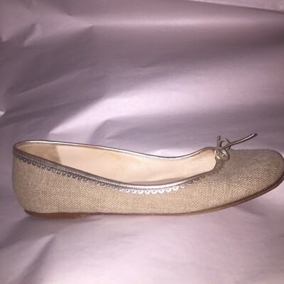 APPARTEMENTS DE BALLET en achats lin et veau authentique pré-relavé CHRISTIAN LOUBOUTIN TAILLE 40,5 750 $