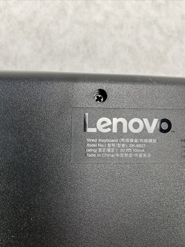 Lot( 5 ) Lenovo SK-8827 Traditional USB Wired Black Keyboards 00XH688 SIL18-W29 - Picture 8 of 10