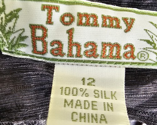 Tommy Bahama Womens Capri Pants Size 12 Black Floral Silk - Picture 18 of 24