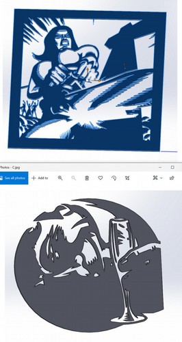 10 Archivos DXF CNC código g corte láser industrial ANIME BRUTAL Vectorial Plasma N.o 0201 - Imagen 6 de 24
