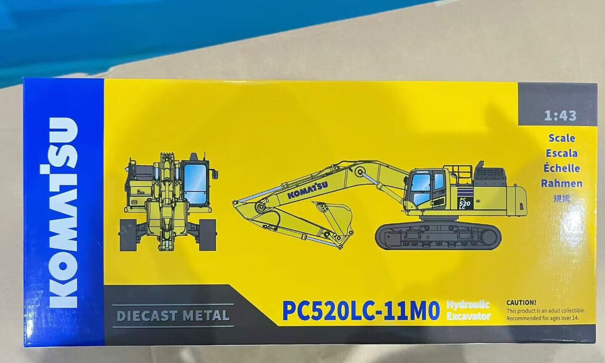RARE! Komatsu PC520LC-11MO Hydraulic Excavator 1:43 DieCast RARE! Komatsu PC520LC-11MO Hydraulic Excavator 1:43 DieCast