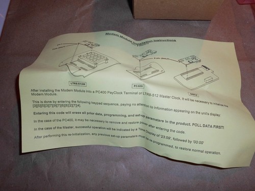 LATHEM SAE1556 MODEM UPGRADE FOR LTR AND PC400 CLOCKS NEW - Picture 3 of 4