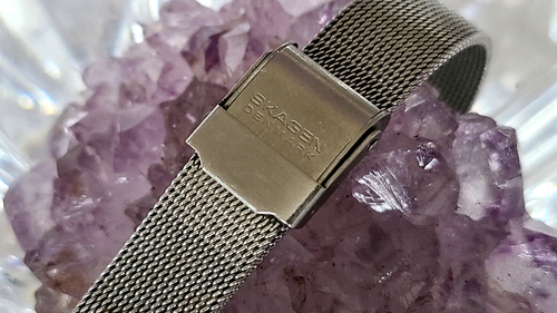 SKAGEN DENMARK UHR graues Zifferblatt schwarz mit Stundenmarkierungen & Edelstahlgehäuse & Band - Bild 8 von 10