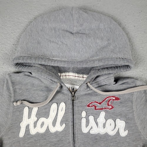 Hollister Sweater Girls Large Gray Full Zip Hoodie Sweatshirt Kids - Picture 3 of 10