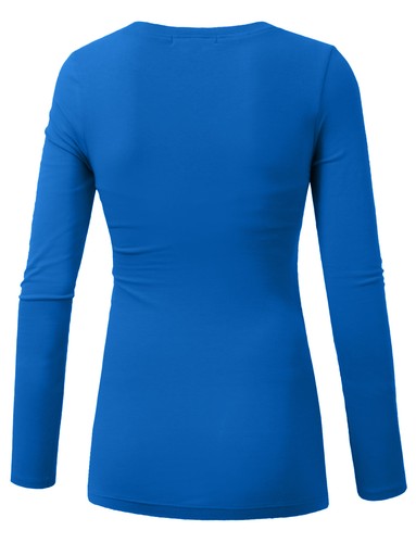 T-shirt casual NE PEOPLE da donna leggera base maniche lunghe girocollo collo casual NEWT78 - Foto 188 di 213