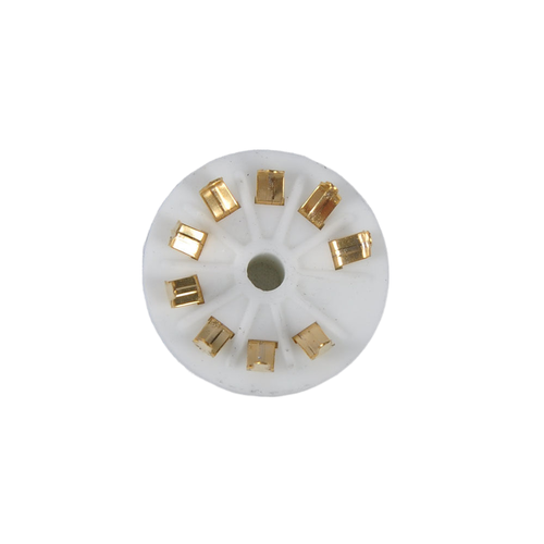 10pcs Ceramic 9pin Tube Socket PCB Gold Plate For 6DJ8 12AX7 ECC83 Guitar Amp - Picture 2 of 8
