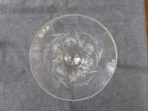 SUSQUEHANNA GLASS FUCHSIA CUT STEM #3848 WATER GOBLET - Picture 2 of 5
