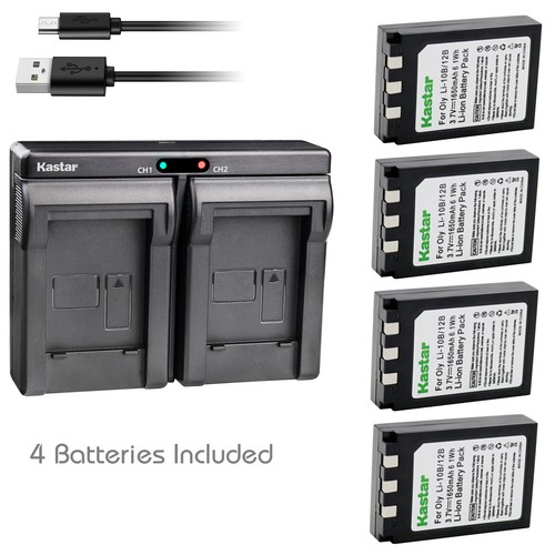 Kastar Battery Dual Charger for Olympus Li-10B Li-12B Li-10C Camedia C-7000 Zoom - Picture 11 of 11