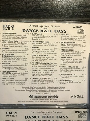 Dance Hall Days *3xCD *1995 *NM/NM *DMC2-1238 *The Beautiful Music Co. *VARIOUS - 第 6/12 張圖片