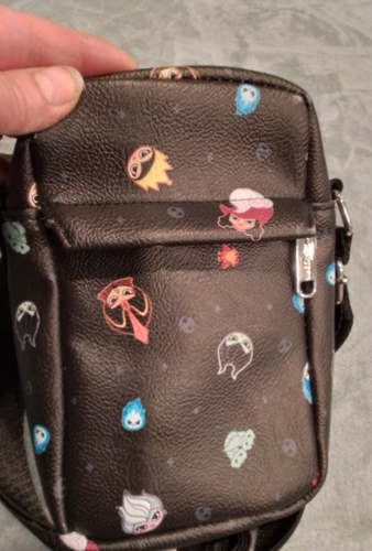 Buckle Down x Disney Chibi Villains Black Faux Leather Crossbody Purse 8" NWT - Picture 9 of 11