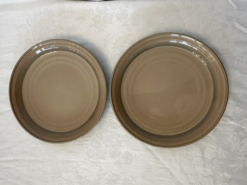 Noritake Sunset Mesa Speiseteller 2er Set Steingut taupe gedeckte Farben nicht mehr produziert