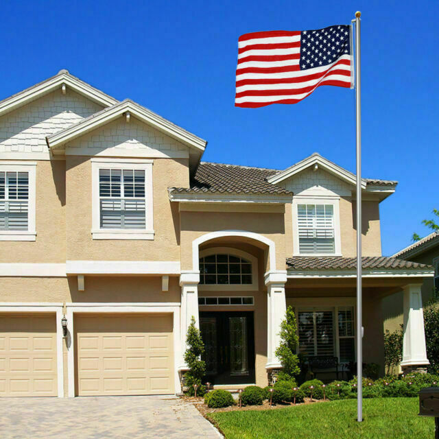 Screwdriver 2 Flags 20Ft Sectional Flag Aluminum Pole Kit 3'x5' US Flag Screwdriver 2 Flags 20Ft Sectional Flag Aluminum Pole Kit 3'x5' US Flag