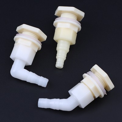 2Pcs Water Tank Hose Outlet Inlet Connector Drinker Barbed Pagoda Joint Coupl#lk