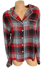 Vera Bradley Pajama Sleep Top PJ Red Plaid Flannel Choose M or L MSRP: 62 NWT