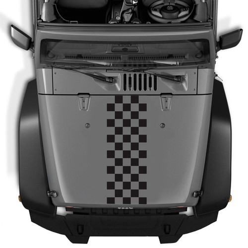 Checker Pattern Cover Car Auto Racing Roof Hood Bumper Stripe Sticker Decor - Bild 5 von 6