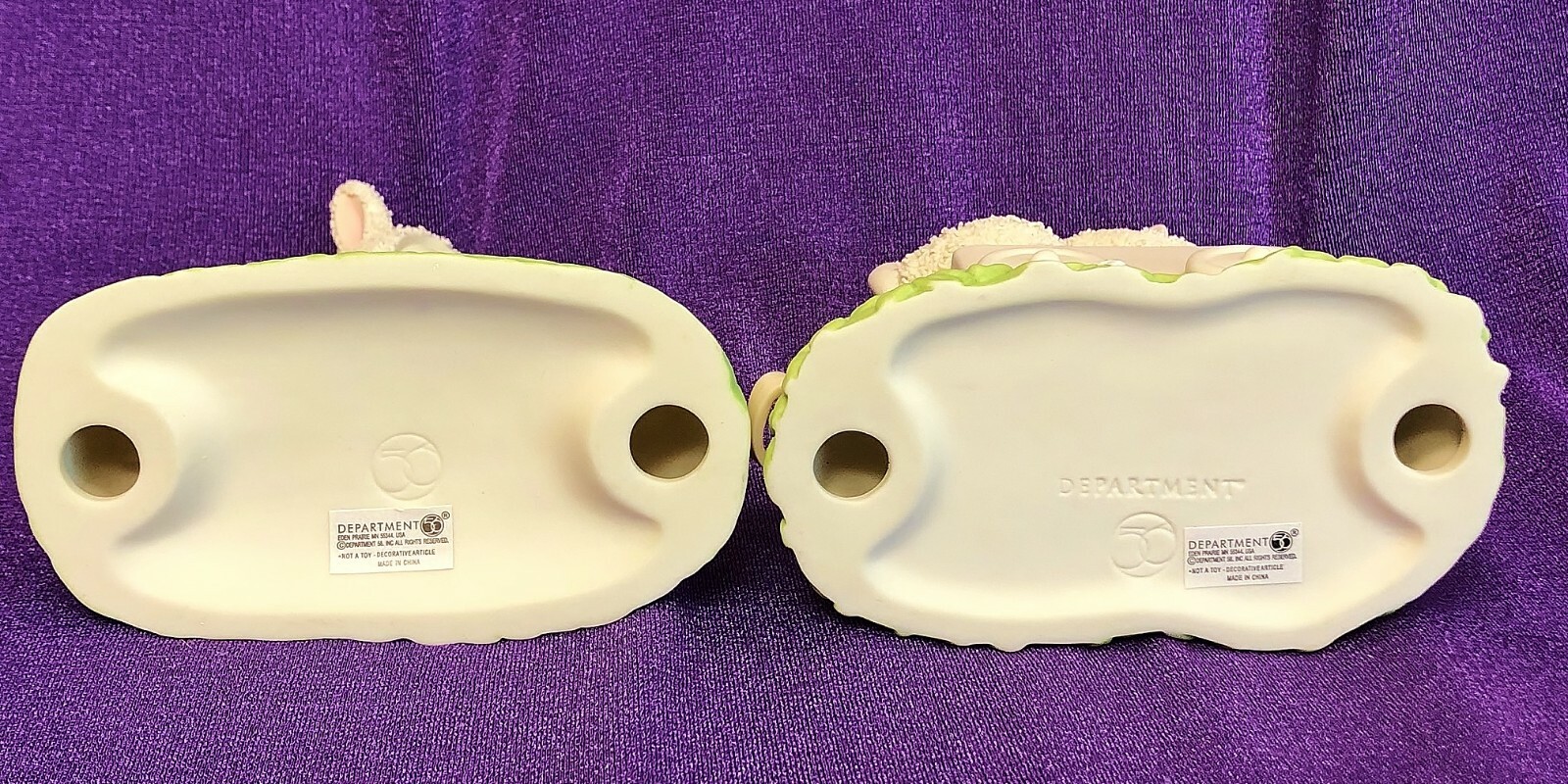 NICE! Set of 2 Dept 56 Snowbunnies LITTLE PUDDLE JUMPER 26207 CUDDLE BUNNY 26208 - Picture 8 of 9