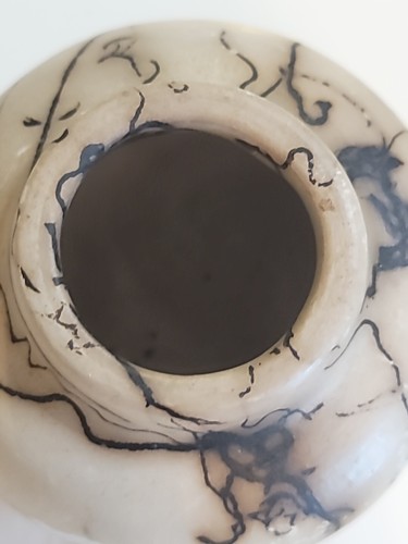 Navajo Pottery Small Horsehair Vase Pot Signed Yazzie Nav USA Mesa Verde Pottery - Bild 10 von 23