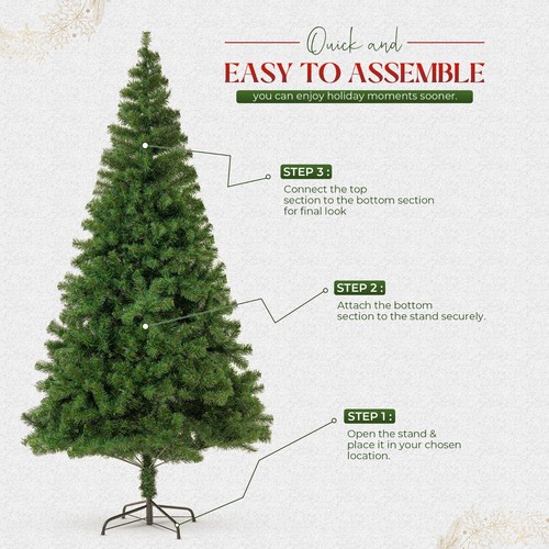 Christmas Tree with Stand Bushy Artificial Xmas Tree Home Decor 4ft 5ft 6ft 8ft - Picture 26 of 72