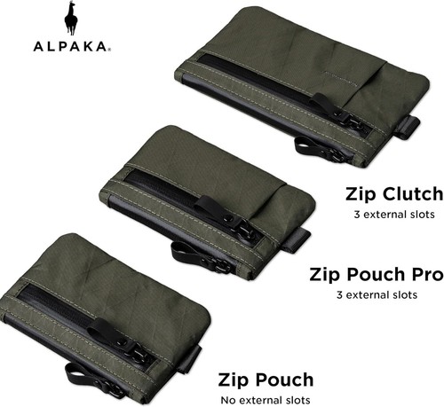 ALPAKA Zip Pouch Pro Minimalist Zipper Wallet RFID Blocking ID Card Holder Neu - Bild 2 von 6