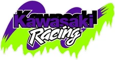 #1029 (1) 4" Kawasaki Racing Team Outline Decal Sticker LAMINATED