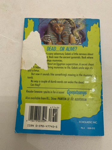 1994 Goosebumps Return Of The Mummy by R.L. Stine Scholastic Softcover - Picture 5 of 8