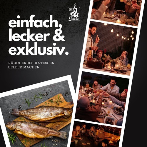 Deluxe Edelstahl Tischräucherofen Räucherofen + Fondue-Brenner & Brennpaste - Bild 8 von 9