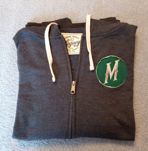 Sudadera con capucha LS cremallera completa gris MINNESOTA WILD vintage inspirada en LEGACY L NUEVA - Imagen 9 de 9