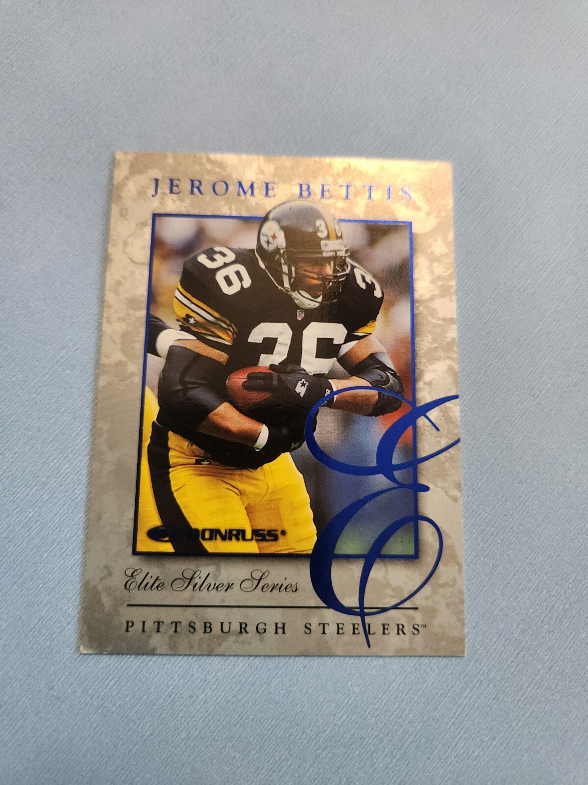 JEROME BETTIS  1997 DONRUSS  ELITE  SILVER  SERIES  3461/5000 STEELERS HOF