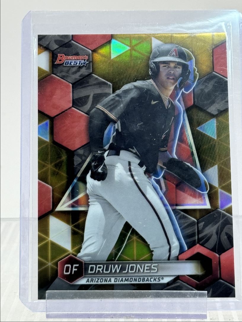 DRUW JONES 2023 BOWMAN'S BEST GOLD REFRACTOR DIAMONDBACKS /50 Q0274