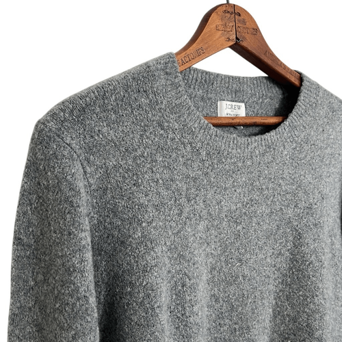 Suéter Top J.Crew Extra Suave Jaspeado Cuello Redondo Gris Mediano - Imagen 3 de 7