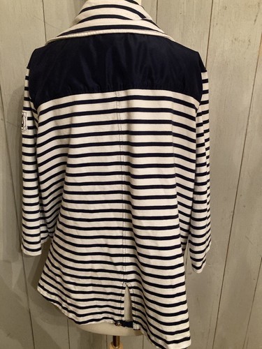 Lauren Ralph Lauren Active Blue White Striped Full Zip Nautical Jacket Size-2X - Picture 4 of 10
