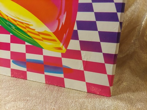 Vintage 80s 1988 Lisa Frank Photo Album Binder Checker Board Rainbow Heart READ - Picture 3 of 15