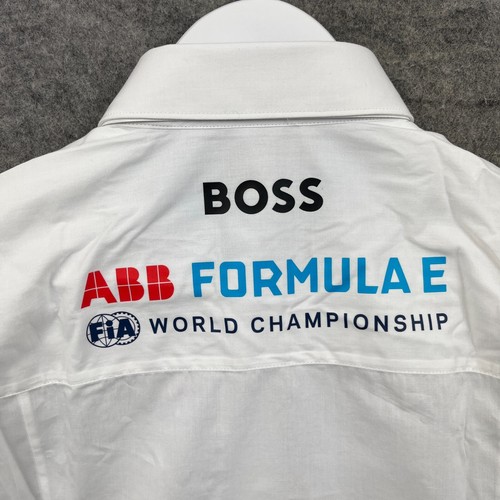 Hugo Boss Shirt Womens Medium White Getzner Formula E Staff Issue Blouse BNWT - Picture 14 of 15