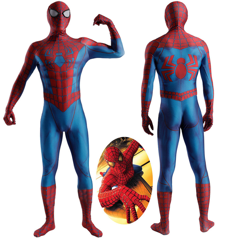 Cosplay Spider Man Tobey Maguire Spider-Man Tobey Maguire Costume Cosplay Jumpsuit Adult Kid | eBay